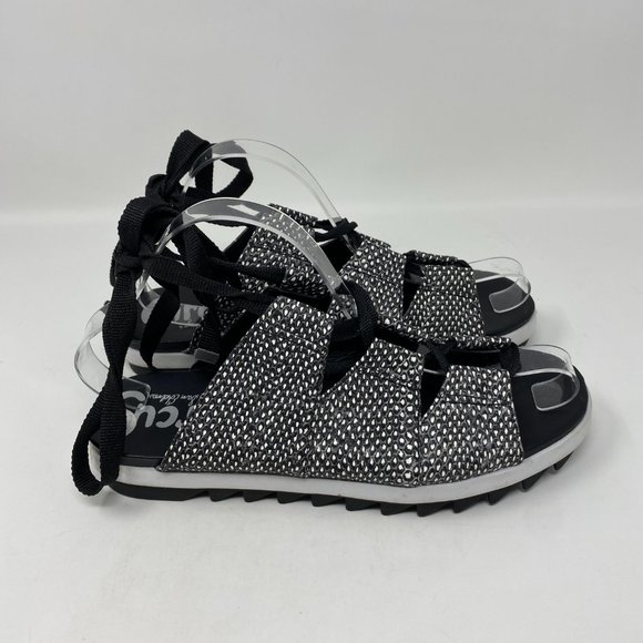 Circus Sam Edelman Riley Sandal Women's 9M Strappy Laced Platform Black Contrast - Picture 4 of 14